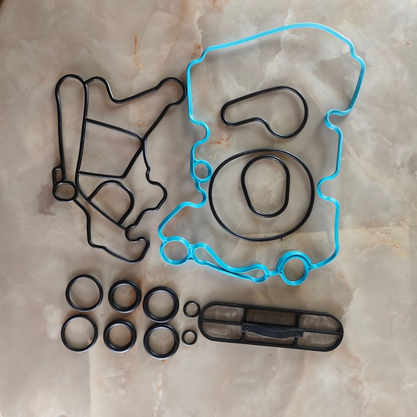 Oil Cooler Gasket Kit  for  Ford 6.0L Powerstroke Diesel F250 F350 F450 F550 E350 3C3Z6A642CA / 3C3Z9N693A