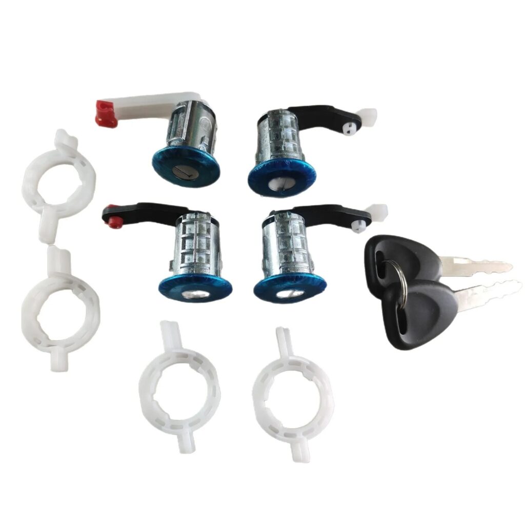 Front Left Right Zinc Alloy Car Door Lock Barrel Cylinder With 2 Keys 7701470945 7701470944 For Renault Master 1998-2016