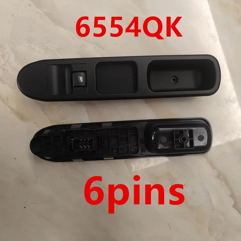6 Pin 6554QK Uint Front Passenger Side Electric Window Switch for Peugeot 207 6554.QK - Image 6